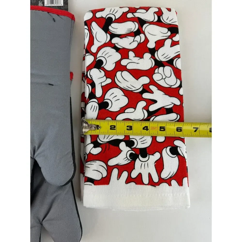 Lot Disney 1 set Mickey Minnie Oven Mitts 1 set Mickey Mouse Dishtowels NEW
